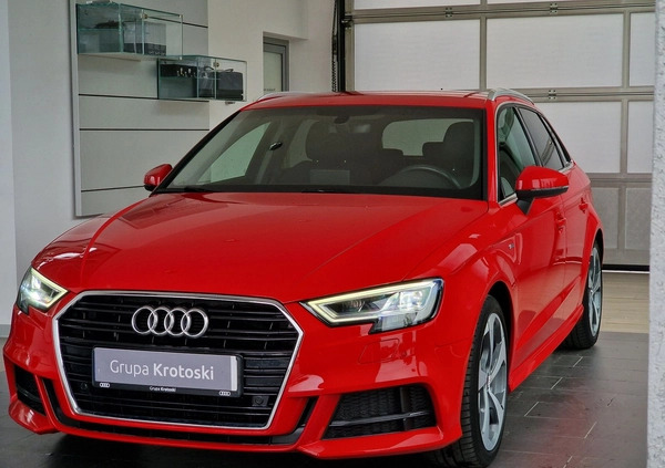 Audi A3 cena 104900 przebieg: 55117, rok produkcji 2018 z Łódź małe 781